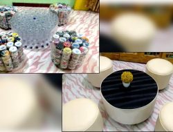 Botol Plastik Disulap Jadi Sofa, Inovasi Warga Olaya