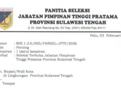 Pejabat Parimo Ramaikan Seleksi Terbuka Pemprov Sulteng