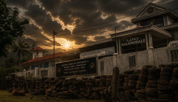 Tumpukan Ban Dekat Lapas Kolonodale Picu Sorotan Warga Setempat