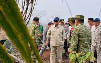 Prabowo Tinjau Karhutla KalBar, Perintahkan Penanganan Cepat