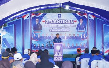 Abdul Sahid Tekankan Demokrasi Sehat Saat Pelantikan PAN Parimo